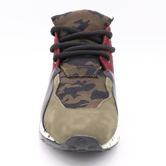 Steve Madden Cliff Sneakers Women’s Size 7.5 Green Burgundy Camo - Picture 5 of 15